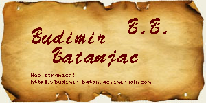 Budimir Batanjac vizit kartica